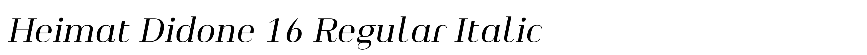 Heimat Didone 16 Regular Italic